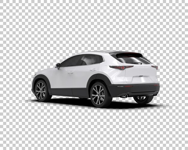 Auto moderna isolata sullo sfondo illustrazione di rendering 3D