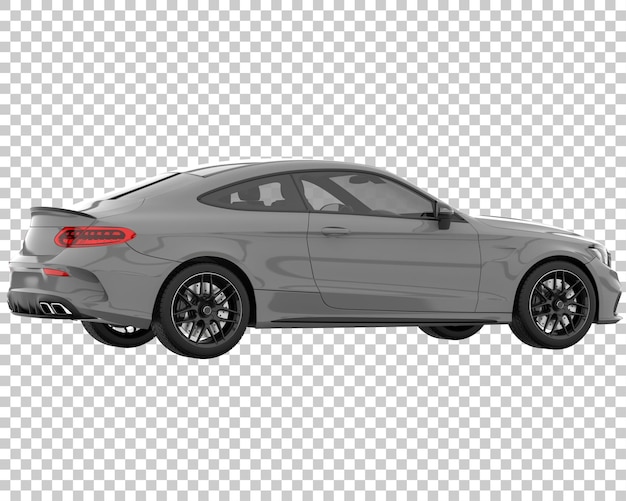 Auto moderna su sfondo trasparente. rendering 3D - illustrazione