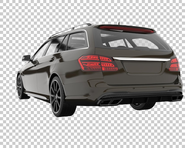 Auto moderna su sfondo trasparente. rendering 3D - illustrazione