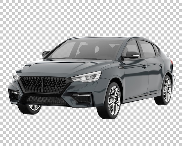 Auto moderna su sfondo trasparente. rendering 3D - illustrazione