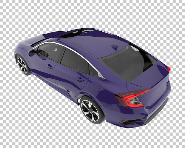 Auto moderna su sfondo trasparente. rendering 3D - illustrazione