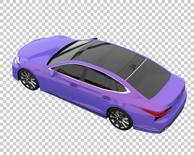 Auto moderna su sfondo trasparente. rendering 3D - illustrazione