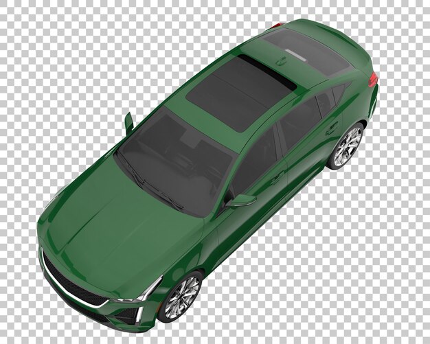 Auto moderna su sfondo trasparente. rendering 3D - illustrazione