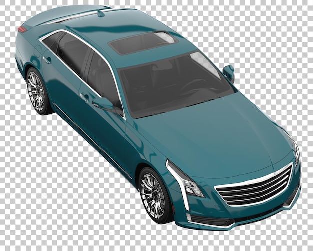 Auto moderna su sfondo trasparente. rendering 3D - illustrazione