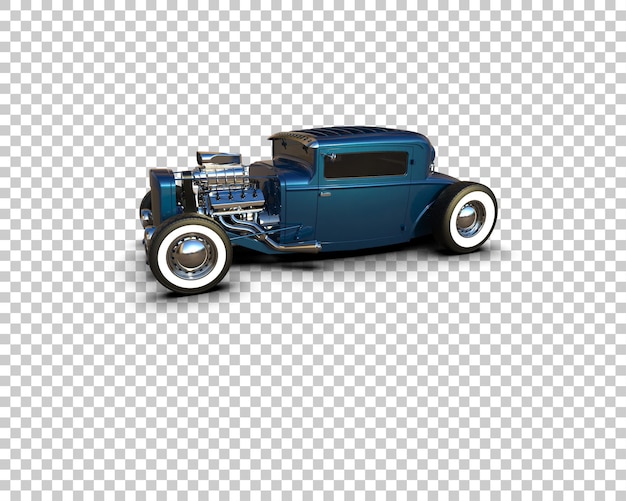Auto muscolare isolata sullo sfondo illustrazione di rendering 3D