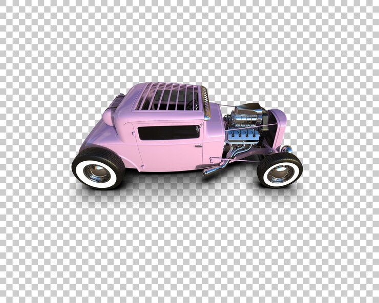 PSD auto muscolare isolata sullo sfondo illustrazione di rendering 3d