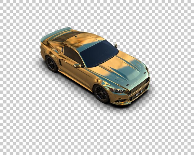 Auto muscular aislado en el fondo Ilustración de renderización 3D