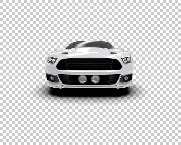 Auto muscular aislado en el fondo Ilustración de renderización 3D