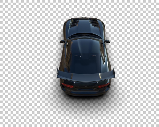 Auto muscular aislado en el fondo Ilustración de renderización 3D