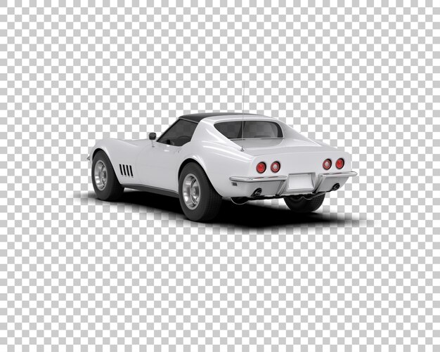 Auto muscular aislado en el fondo Ilustración de renderización 3D