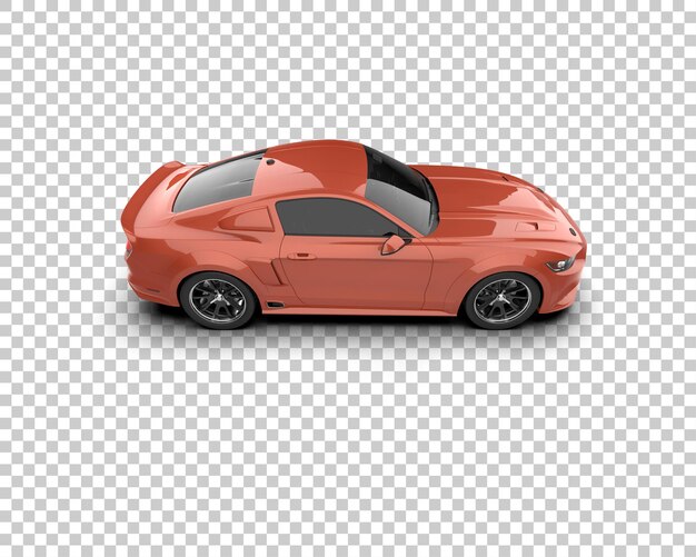 Auto muscular aislado en el fondo Ilustración de renderización 3D