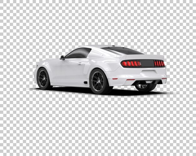 Auto muscular aislado en el fondo Ilustración de renderización 3D