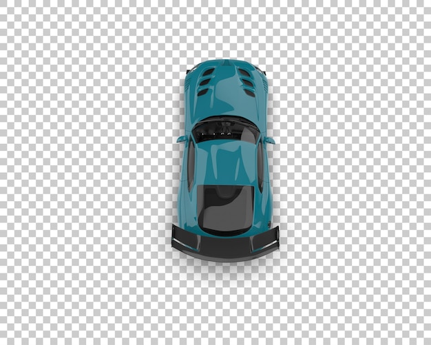 Auto muscular aislado en el fondo Ilustración de renderización 3D