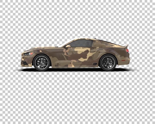 Auto muscular aislado en el fondo Ilustración de renderización 3D