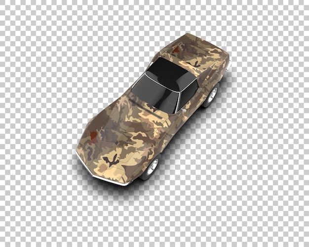 Auto muscular aislado en el fondo Ilustración de renderización 3D