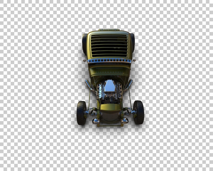 PSD auto muscular aislado en el fondo ilustración de renderización 3d