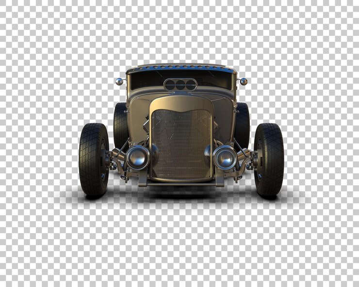 PSD auto muscular aislado en el fondo ilustración de renderización 3d