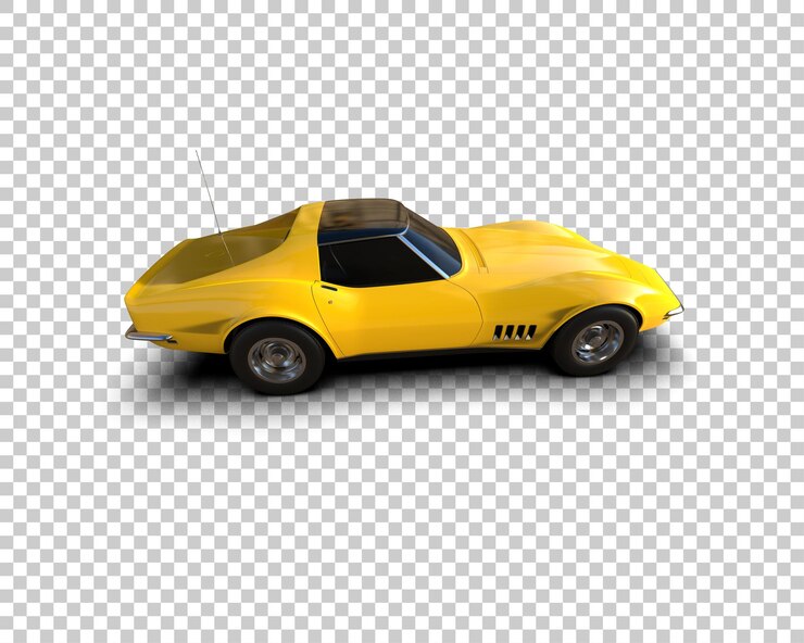 PSD auto muscular aislado en el fondo ilustración de renderización 3d