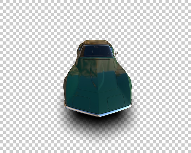 PSD auto muscular aislado en el fondo ilustración de renderización 3d