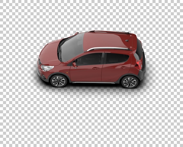Auto realistica isolata sullo sfondo illustrazione di rendering 3D