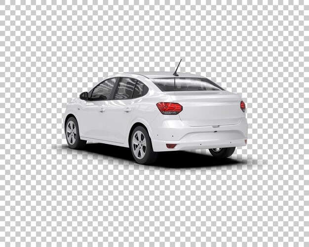 Auto realistica isolata sullo sfondo illustrazione di rendering 3D
