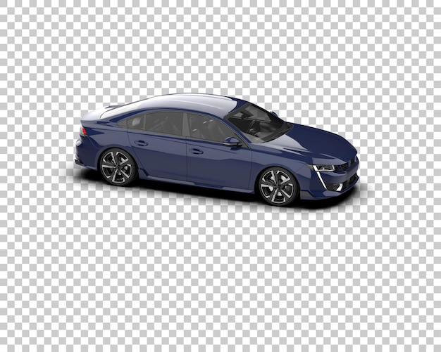 Auto realistica isolata sullo sfondo illustrazione di rendering 3D