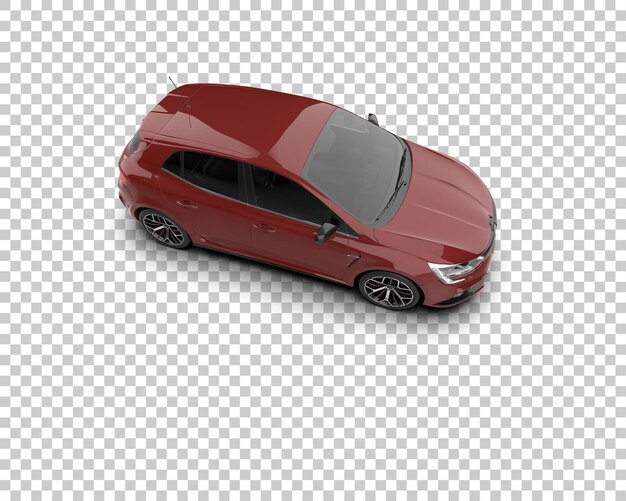 Auto realistica isolata sullo sfondo illustrazione di rendering 3D