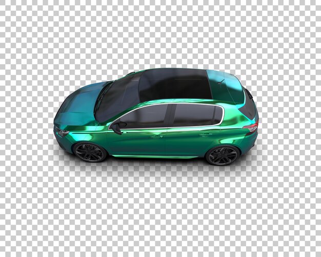 Auto realistica isolata sullo sfondo illustrazione di rendering 3D