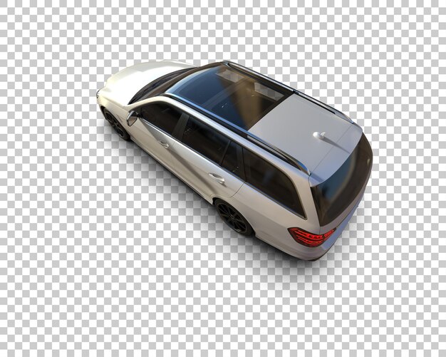 Auto realistica isolata sullo sfondo illustrazione di rendering 3D