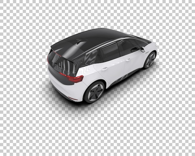 Auto realistica isolata sullo sfondo illustrazione di rendering 3D