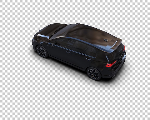Auto realistica isolata sullo sfondo illustrazione di rendering 3D