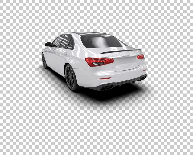 Auto realistica isolata sullo sfondo illustrazione di rendering 3D