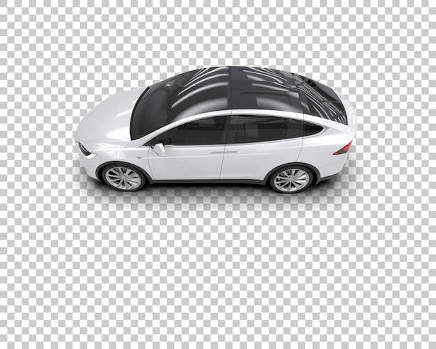Auto realistica isolata sullo sfondo illustrazione di rendering 3D
