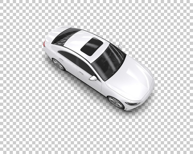 Auto realistica isolata sullo sfondo illustrazione di rendering 3D
