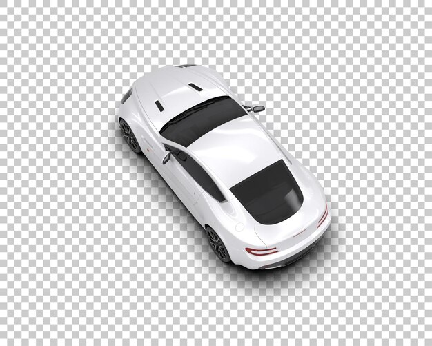 Auto sportiva isolata sullo sfondo illustrazione di rendering 3D