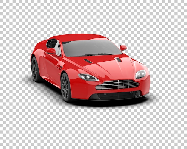 Auto sportiva isolata sullo sfondo illustrazione di rendering 3D