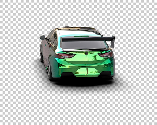 Auto sportiva realistica isolata sullo sfondo illustrazione di rendering 3D