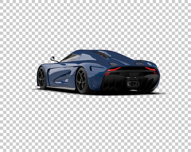 Auto sportiva realistica isolata sullo sfondo illustrazione di rendering 3D