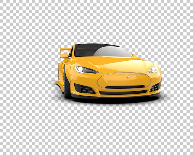 Auto sportiva realistica isolata sullo sfondo illustrazione di rendering 3D