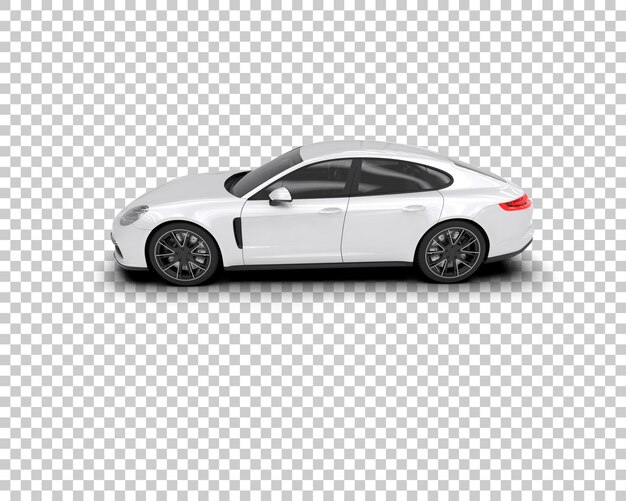 Auto sportiva realistica isolata sullo sfondo illustrazione di rendering 3D