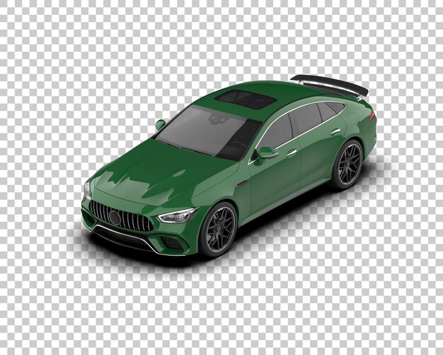 Auto sportiva realistica isolata sullo sfondo illustrazione di rendering 3D