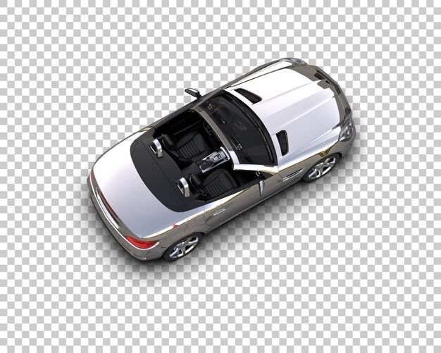 Auto sportiva realistica isolata sullo sfondo illustrazione di rendering 3D