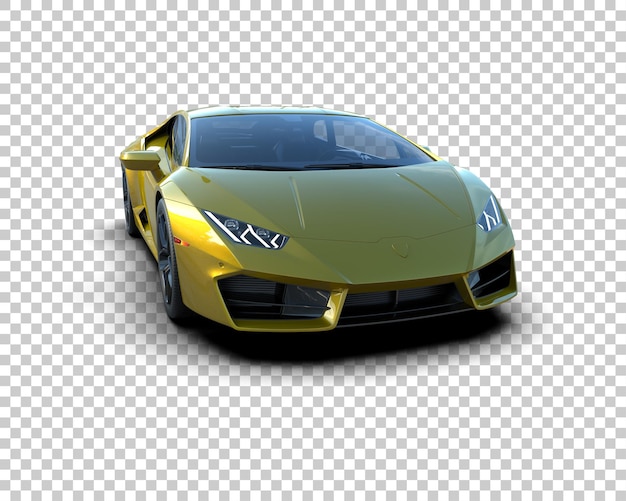 Auto sportiva realistica isolata sullo sfondo illustrazione di rendering 3D