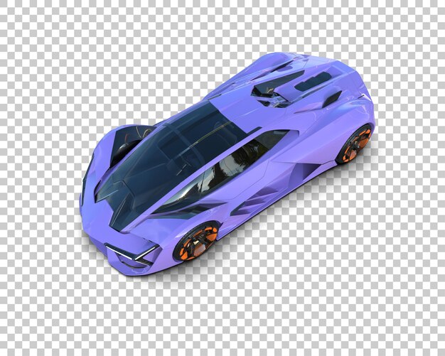 Auto sportiva realistica isolata sullo sfondo illustrazione di rendering 3D
