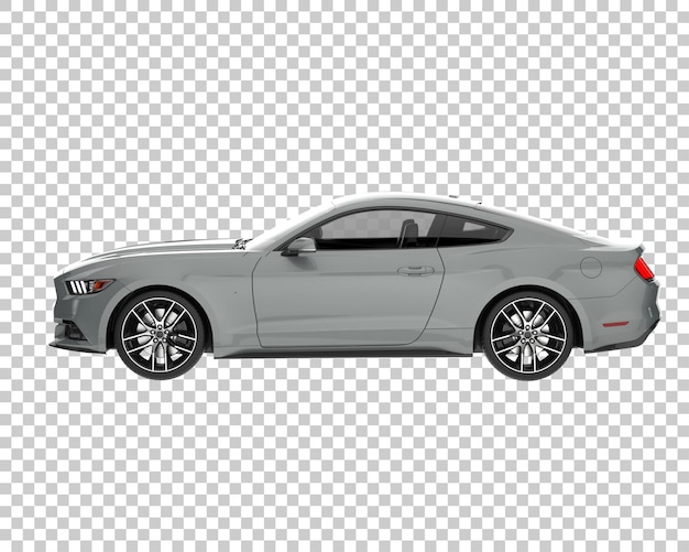 Auto sportiva su sfondo trasparente. Rendering 3D - illustrazione
