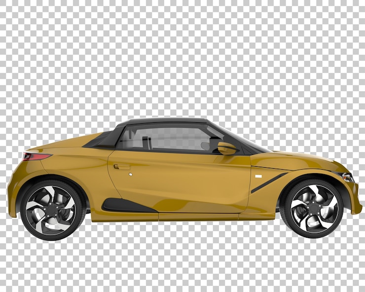 PSD auto sportiva su sfondo trasparente. rendering 3d - illustrazione