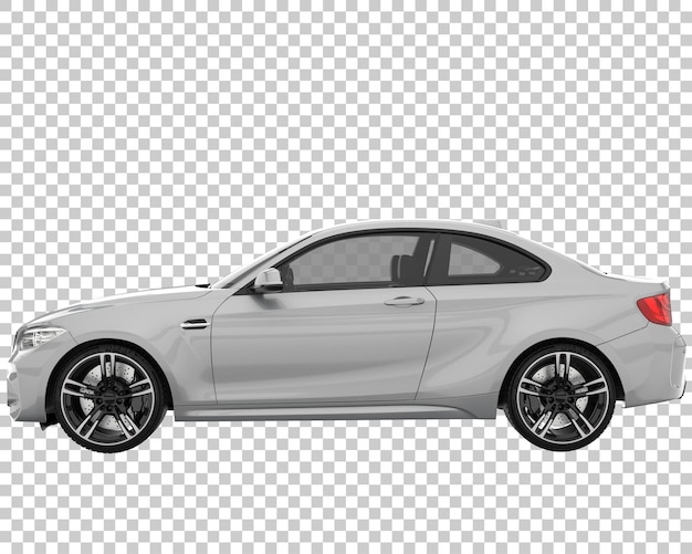 Auto sportiva su sfondo trasparente. Rendering 3D - illustrazione