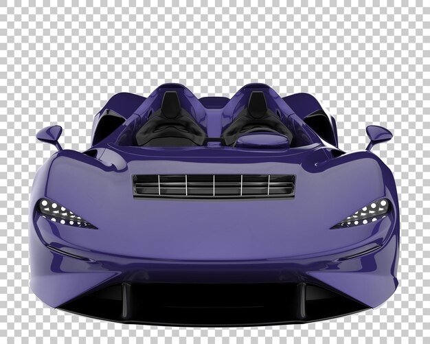 Auto sportiva su sfondo trasparente. Rendering 3D - illustrazione