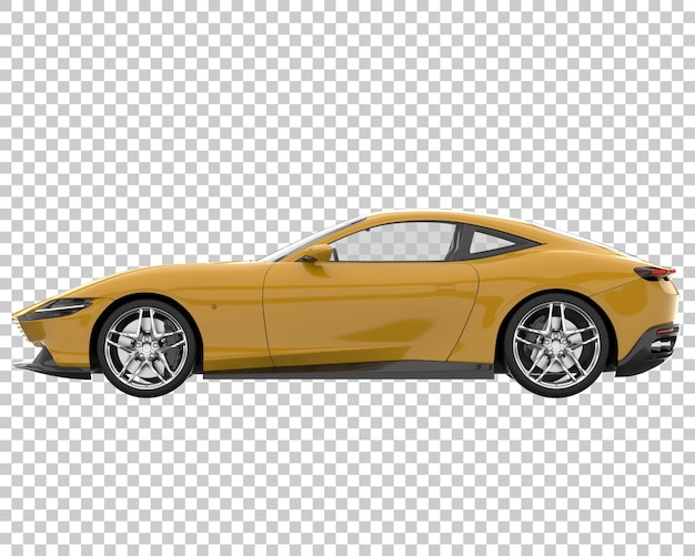 Auto sportiva su sfondo trasparente. Rendering 3D - illustrazione