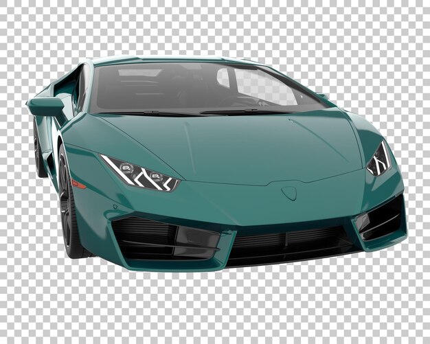 Auto sportiva su sfondo trasparente. Rendering 3D - illustrazione